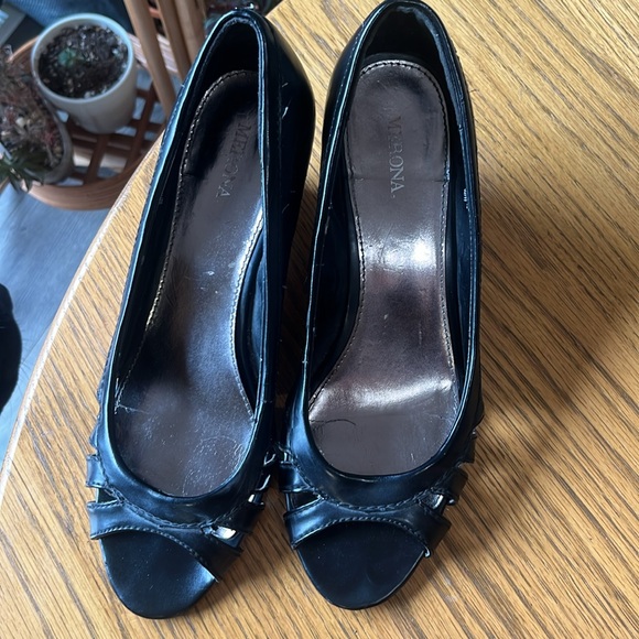 Wedge sandal black with cork detail in wedge : size 10 - Picture 5 of 5